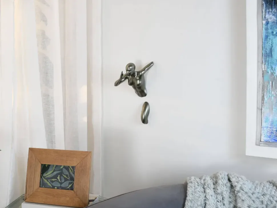 Infinity Woman 28cm Anthracite Resin Wall Sculpture