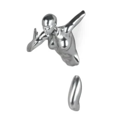 Infinity Woman 28cm Silver Resin Wall Sculpture