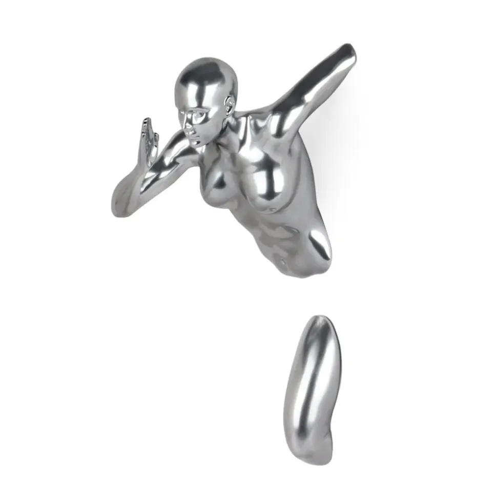 Infinity Woman 28cm Silver Resin Wall Sculpture