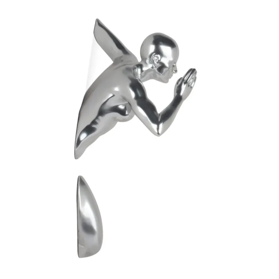 Infinity Woman 28cm Silver Resin Wall Sculpture