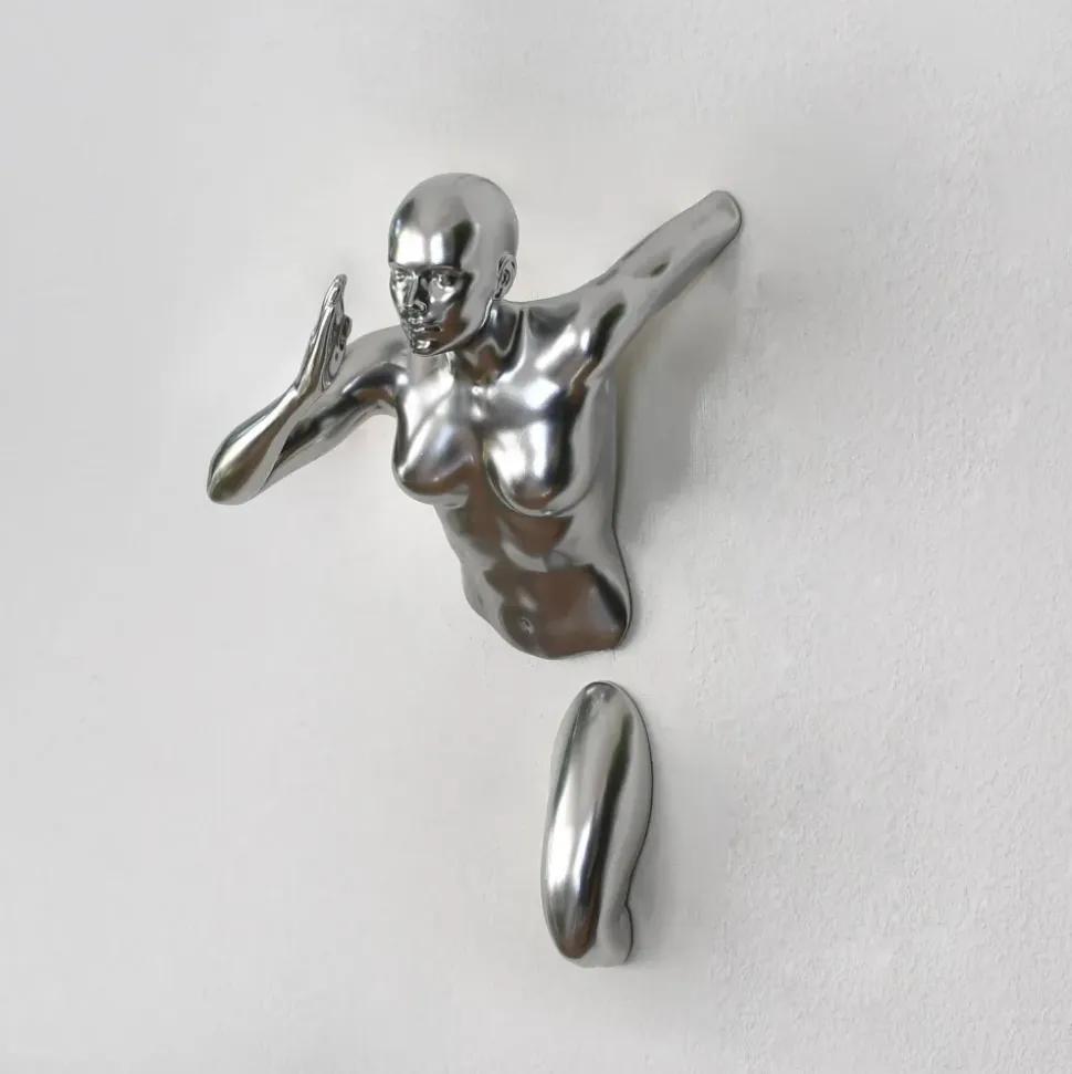 Infinity Woman 28cm Silver Resin Wall Sculpture