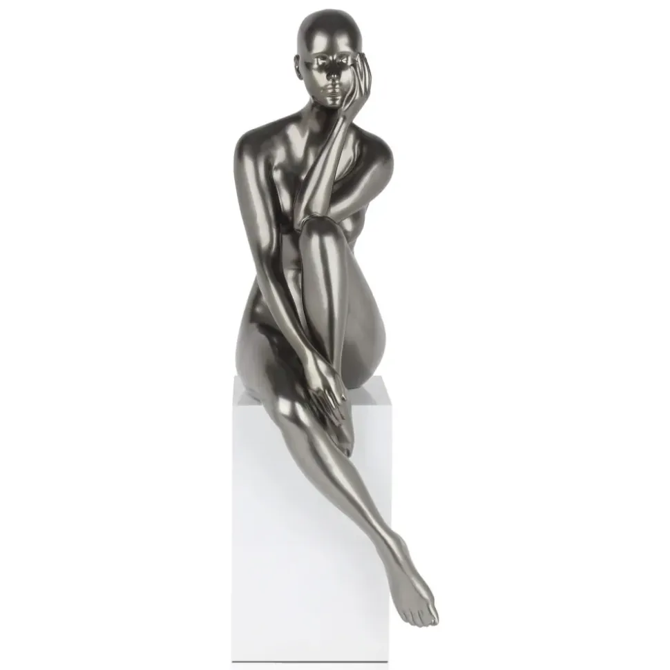 Introspective 74cm Anthracite Resin Indoor Sculpture