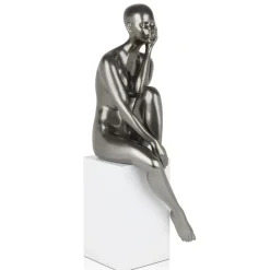 Introspective 74cm Anthracite Resin Indoor Sculpture
