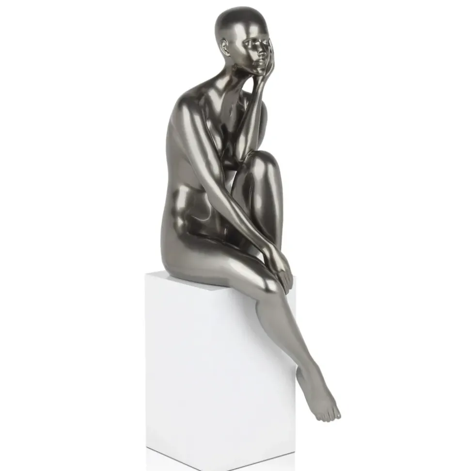 Introspective 74cm Anthracite Resin Indoor Sculpture
