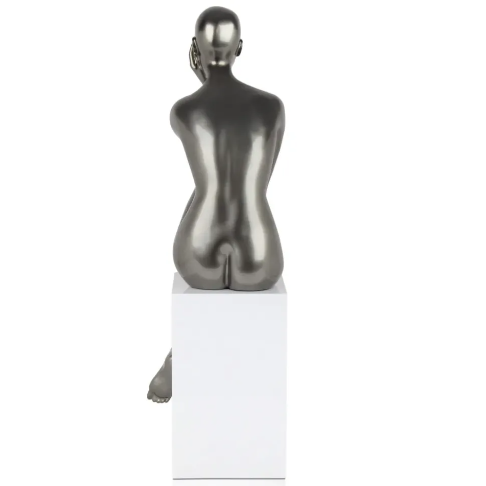Introspective 74cm Anthracite Resin Indoor Sculpture