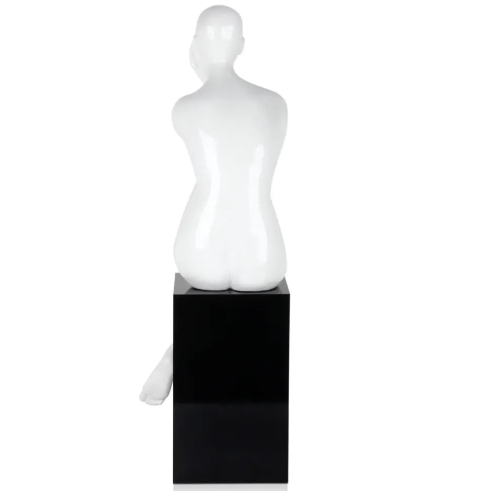 Introspective 74cm White Resin Indoor Sculpture