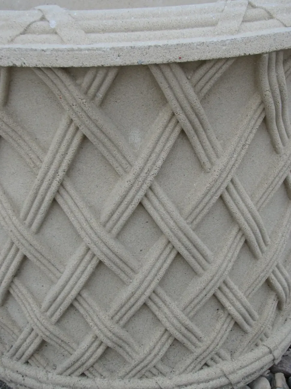 Jardinier Basket Weave 45cm Stone Garden Planter