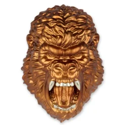 King Gorilla 43cm Bronze Resin Wall Sculpture