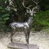 Large Deer Left Facing Stag Bronze Metal Garden Statue