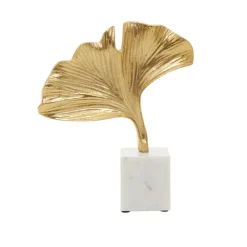 Leaf of Light 30cm Gold Metal Indoor Sculpture