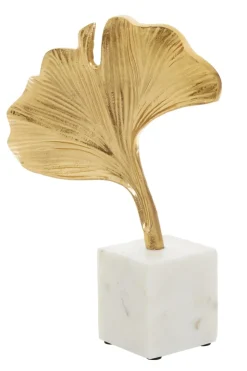 Leaf of Light 30cm Gold Metal Indoor Sculpture