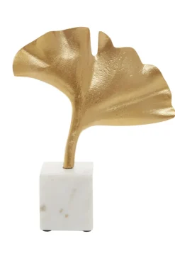 Leaf of Light 30cm Gold Metal Indoor Sculpture