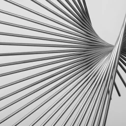 Linear Motion 64cm Silver Metal Indoor Sculpture