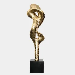 Liquid Fusion 238cm Gold Metal Garden Sculpture