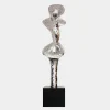 Liquid Fusion 238cm Silver Metal Garden Sculpture
