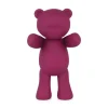 Love Bear 29cm Fuchsia Resin Indoor Sculpture