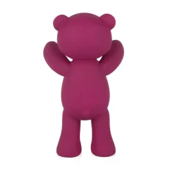 Love Bear 29cm Fuchsia Resin Indoor Sculpture
