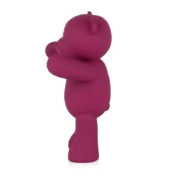 Love Bear 29cm Fuchsia Resin Indoor Sculpture