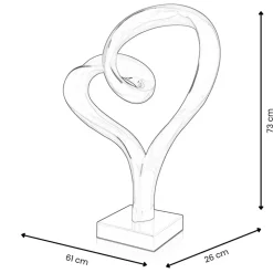 Love Flux 73cm Red Resin Indoor Sculpture
