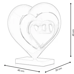 Love Reflection 45cm Red Resin Indoor Sculpture