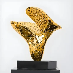 Lucid Motion 47cm Gold Metal Indoor Sculpture