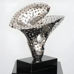 Lucid Motion 47cm Silver Metal Indoor Sculpture