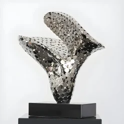 Lucid Motion 47cm Silver Metal Indoor Sculpture