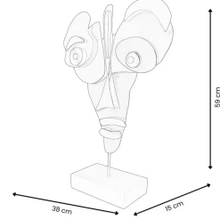 Lucid Visage 59cm Abstract Metal Indoor Sculpture
