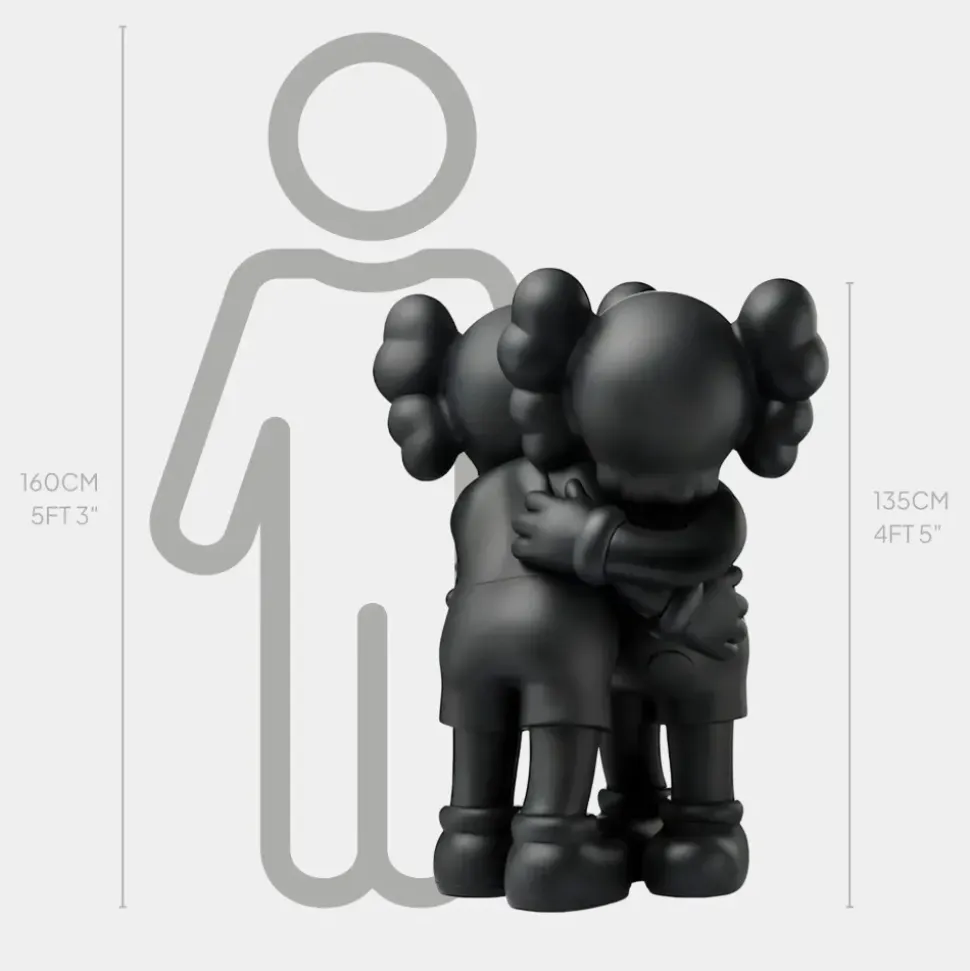 Lucify Affection 135cm Black Resin Indoor Sculpture