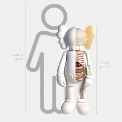Lucify Biofusion 130cm White Resin Indoor Sculpture