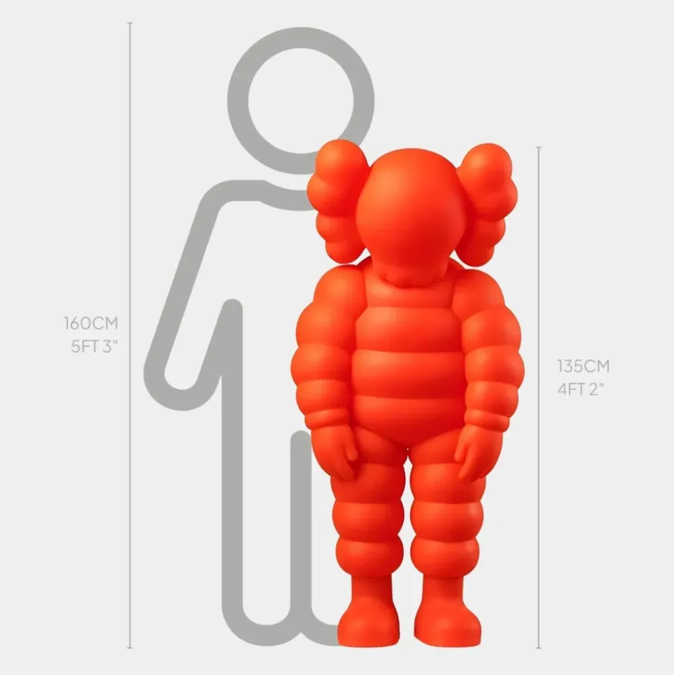 Lucify Bounce 135cm Orange Resin Indoor Sculpture