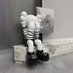 Lucify Hide 135cm Black & White Resin Indoor Sculpture
