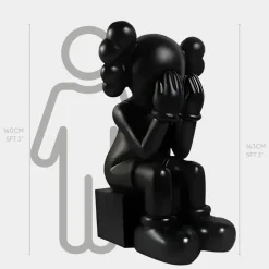 Lucify Hide 163cm Black Resin Indoor Sculpture