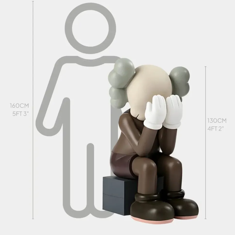 Lucify Hide 130cm Brown Resin Indoor Sculpture