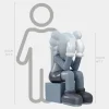 Lucify Hide 130cm Grey Resin Indoor Sculpture