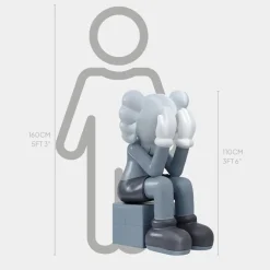 Lucify Hide 110cm Grey Resin Indoor Sculpture