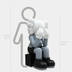 Lucify Hide 135cm Grey Resin Indoor Sculpture
