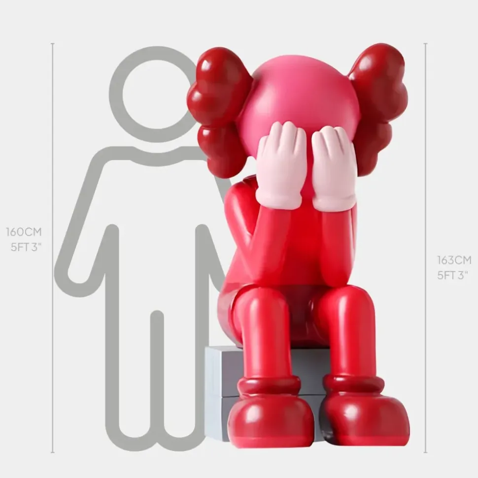 Lucify Hide 163cm Red Resin Indoor Sculpture