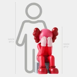 Lucify Hide 110cm Red Resin Indoor Sculpture