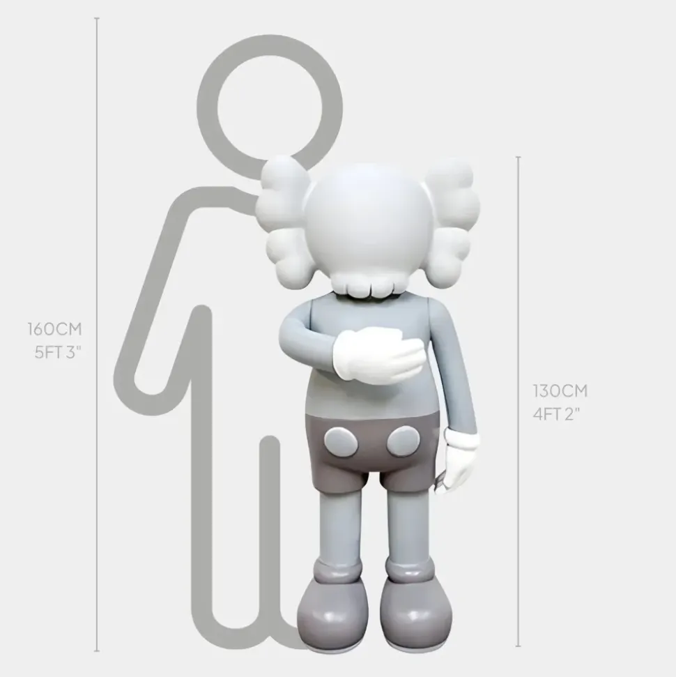 Lucify Motion 130cm Grey Resin Indoor Sculpture v1