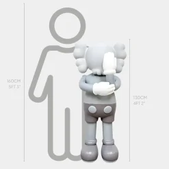Lucify Motion 130cm Grey Resin Indoor Sculpture v4