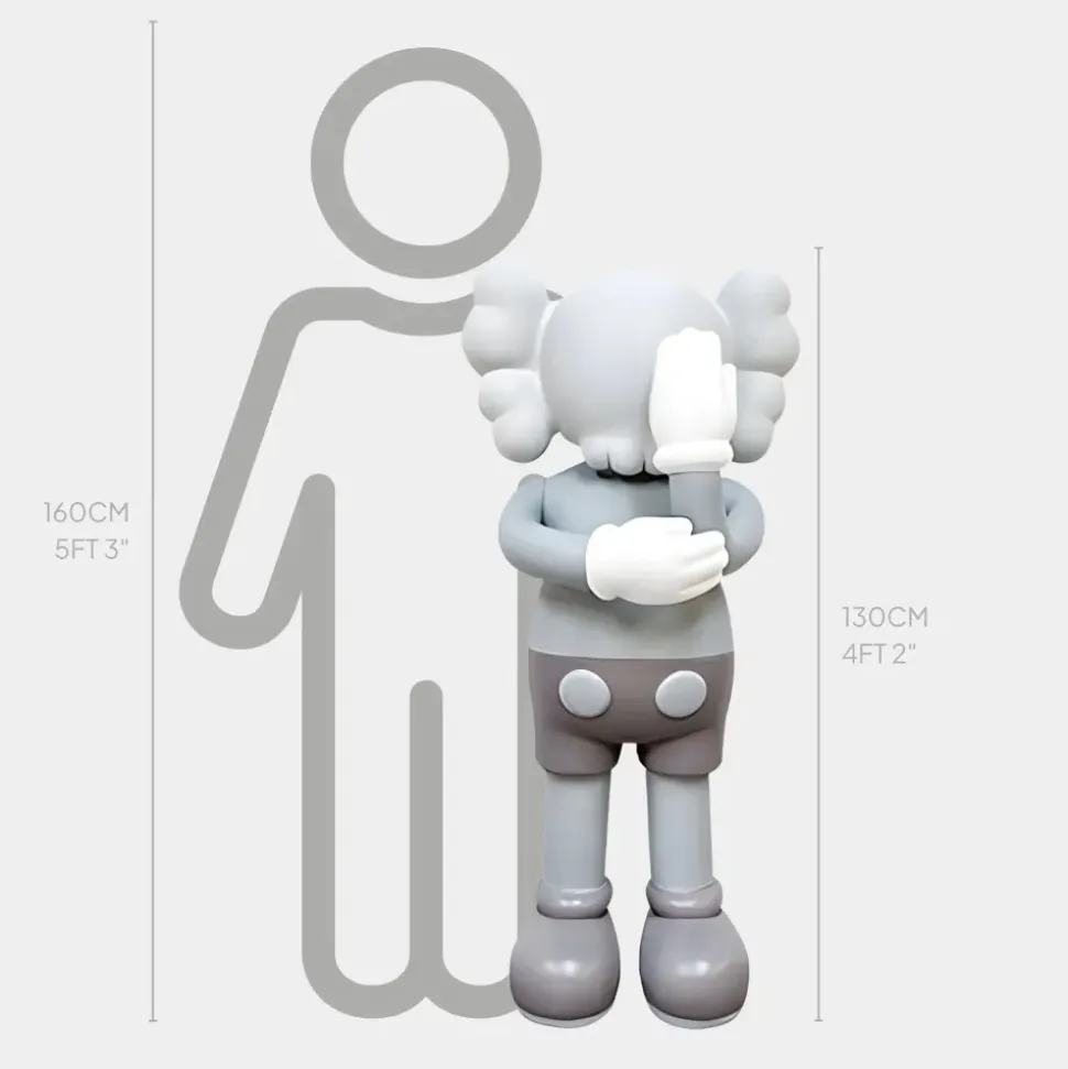 Lucify Motion 130cm Grey Resin Indoor Sculpture v4