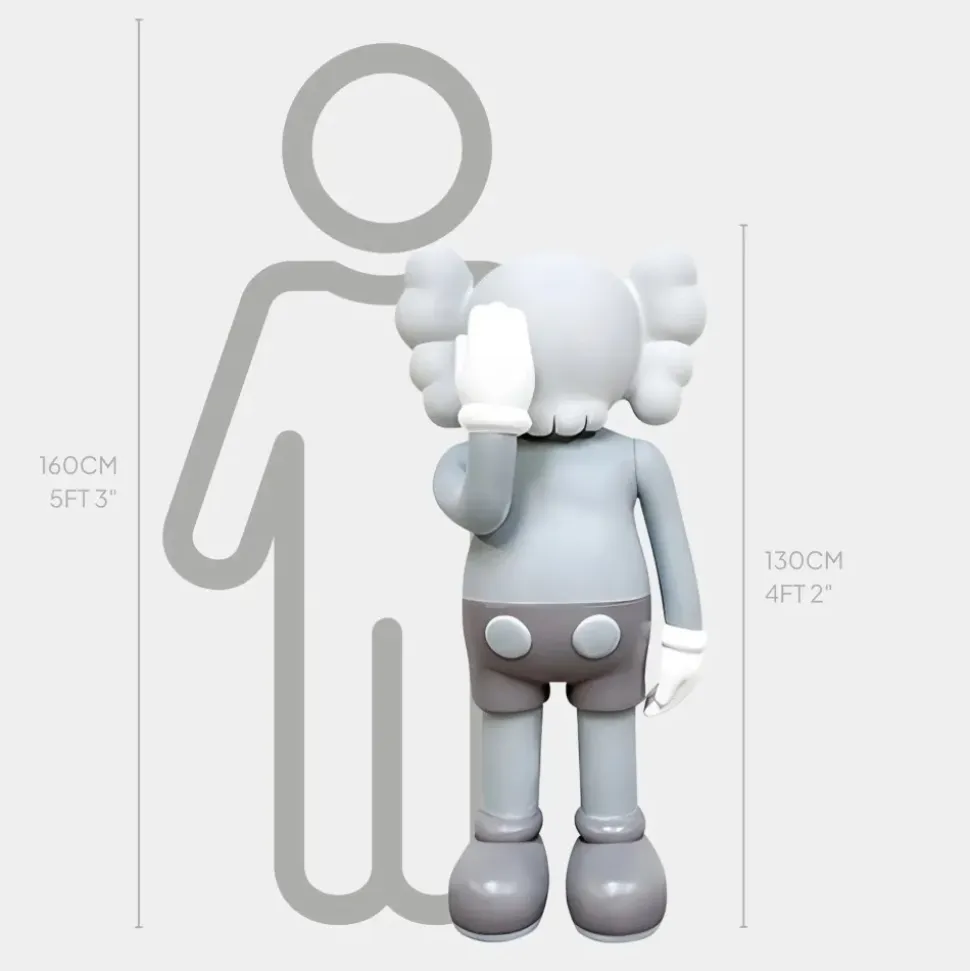 Lucify Motion 130cm Grey Resin Indoor Sculpture v5