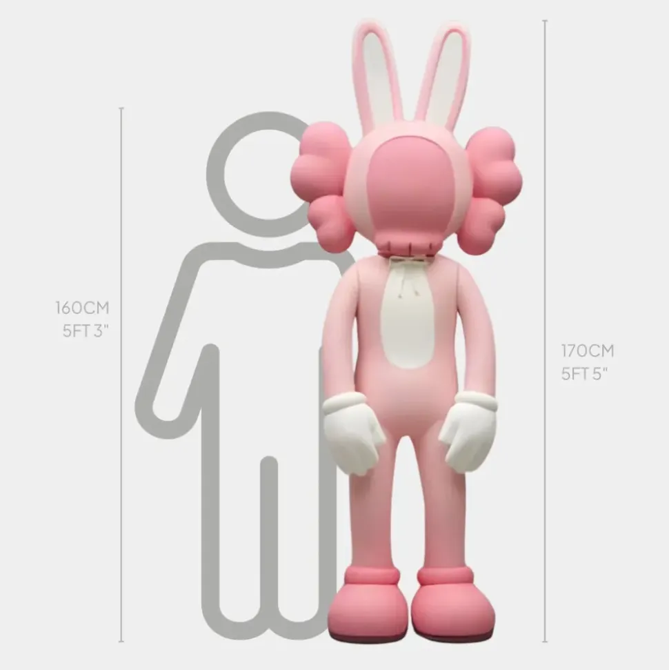 Lucify Rabbit 170cm Pink Resin Indoor Sculpture