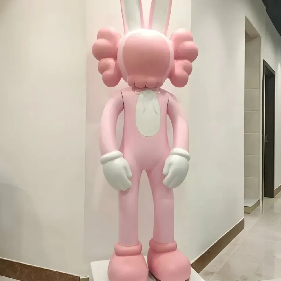Lucify Rabbit 170cm Pink Resin Indoor Sculpture