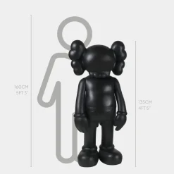 Lucify Seek 135cm Black Resin Indoor Sculpture