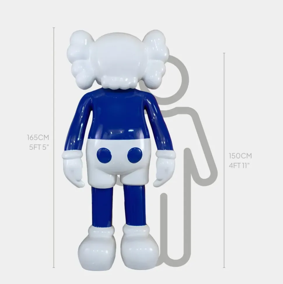 Lucify Seek 170cm Deep Blue Resin Indoor Sculpture