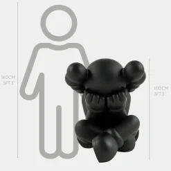 Lucify Solace 92cm Black Resin Indoor Sculpture