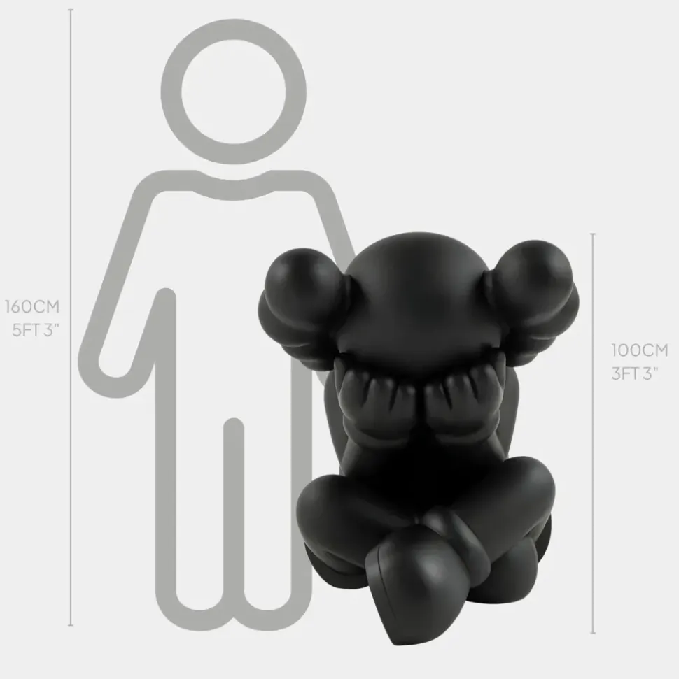 Lucify Solace 92cm Black Resin Indoor Sculpture