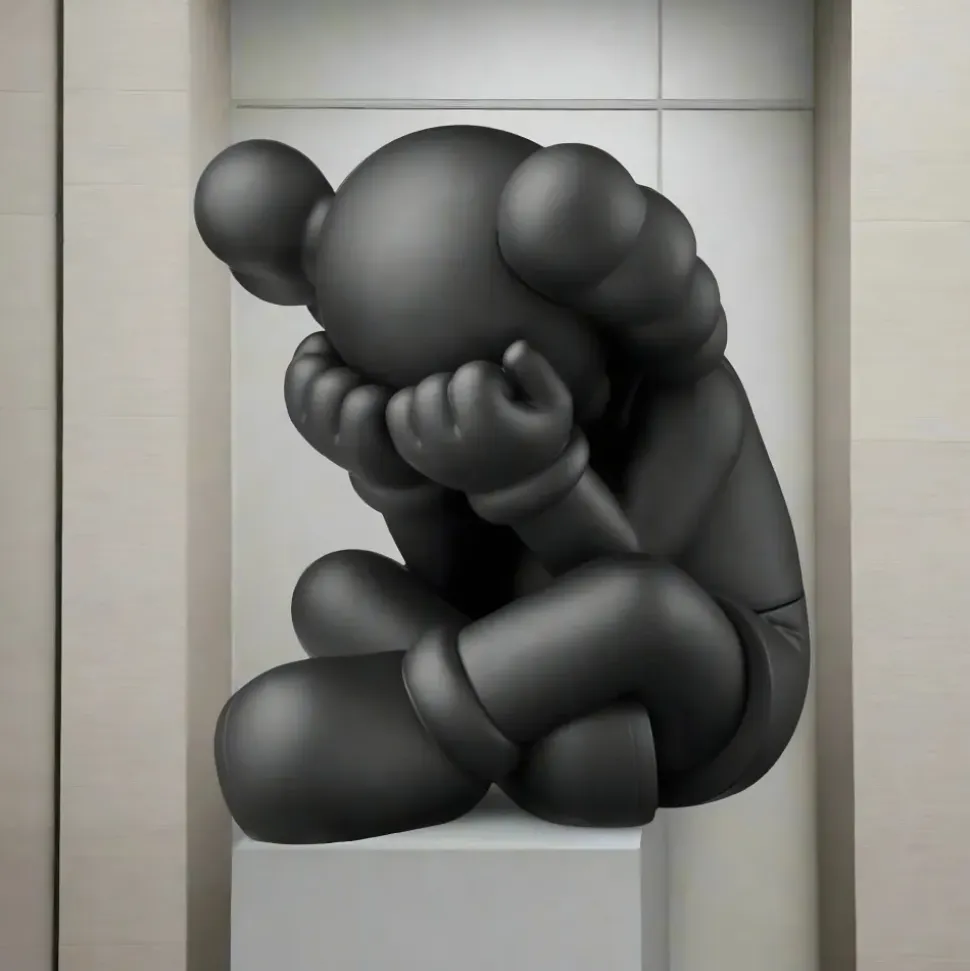Lucify Solace 92cm Black Resin Indoor Sculpture